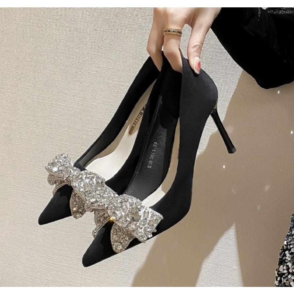Women'S Formal Wear To A Wedding - Designer New Fashion Bowknot Pointed Toe