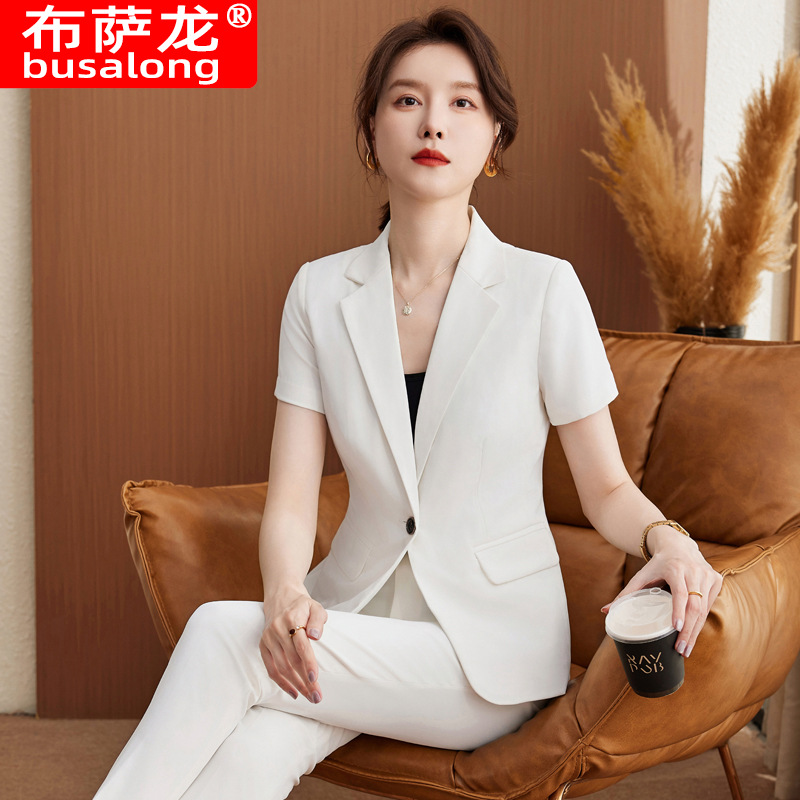Women'S Formal Wear Stores - Short-sleeved suit business attire for women,