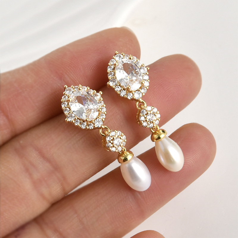 14k Electroplated Real Gold Co - Pearl Earring Stud 评论和价格