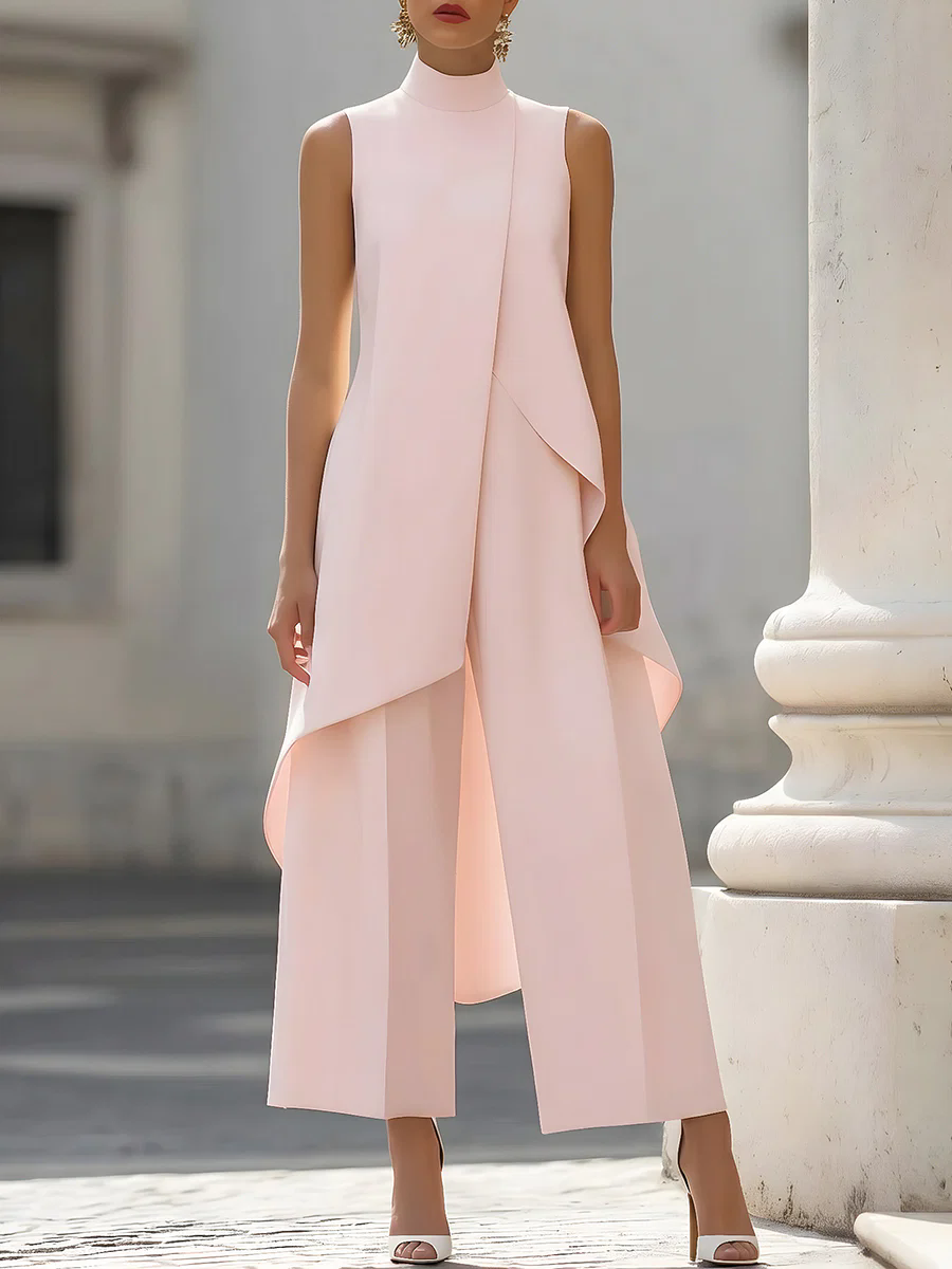 Sleeveless High Neck Asymmetri - Women'S Formal Wear Wedding 评论和价格