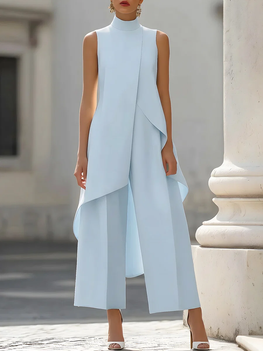 Sleeveless High Neck Asymmetri - Women'S Formal Wear Wedding 评论和价格