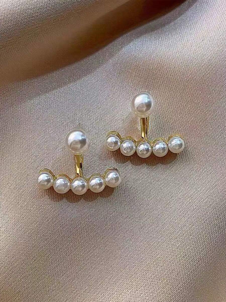 1pair Minimalist Heart Pearl S - Pearl Earring Stud 评论和价格