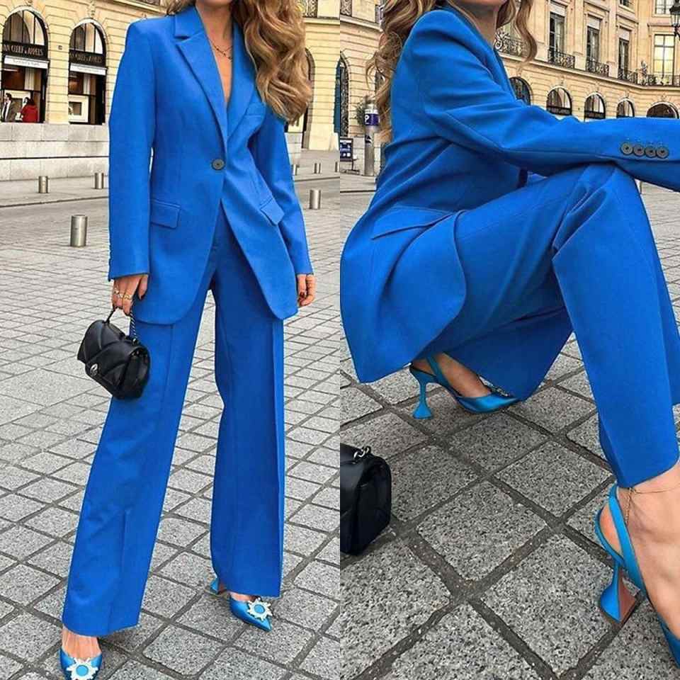 Street Style Women Blazer Sets - Women Formal Wear For Graduation 评论和价格
