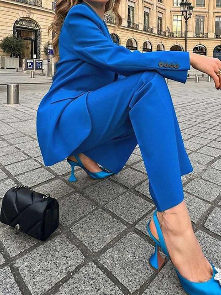 Street Style Women Blazer Sets - Women Formal Wear For Graduation 评论和价格