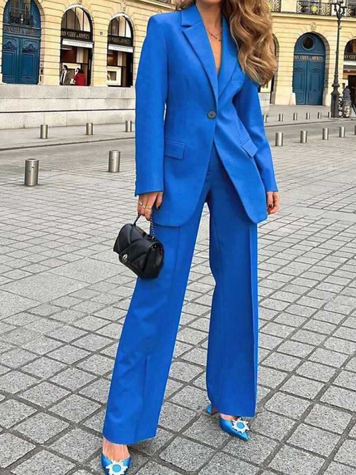 Street Style Women Blazer Sets - Women Formal Wear For Graduation 评论和价格