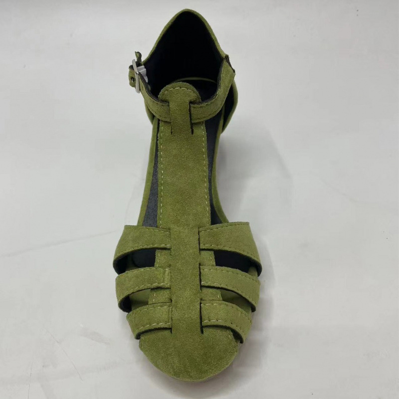 Women's Green Suede Kitten Hee - Women Formal Wear For Office 评论和价格
