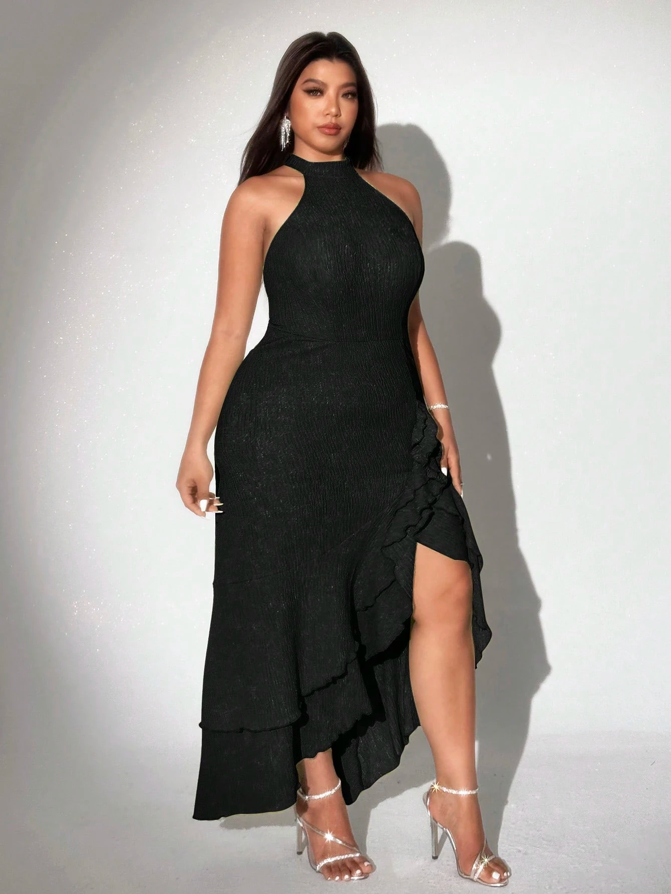 Plus-size knit dress, backless - Women'S Formal Wear Wedding 评论和价格