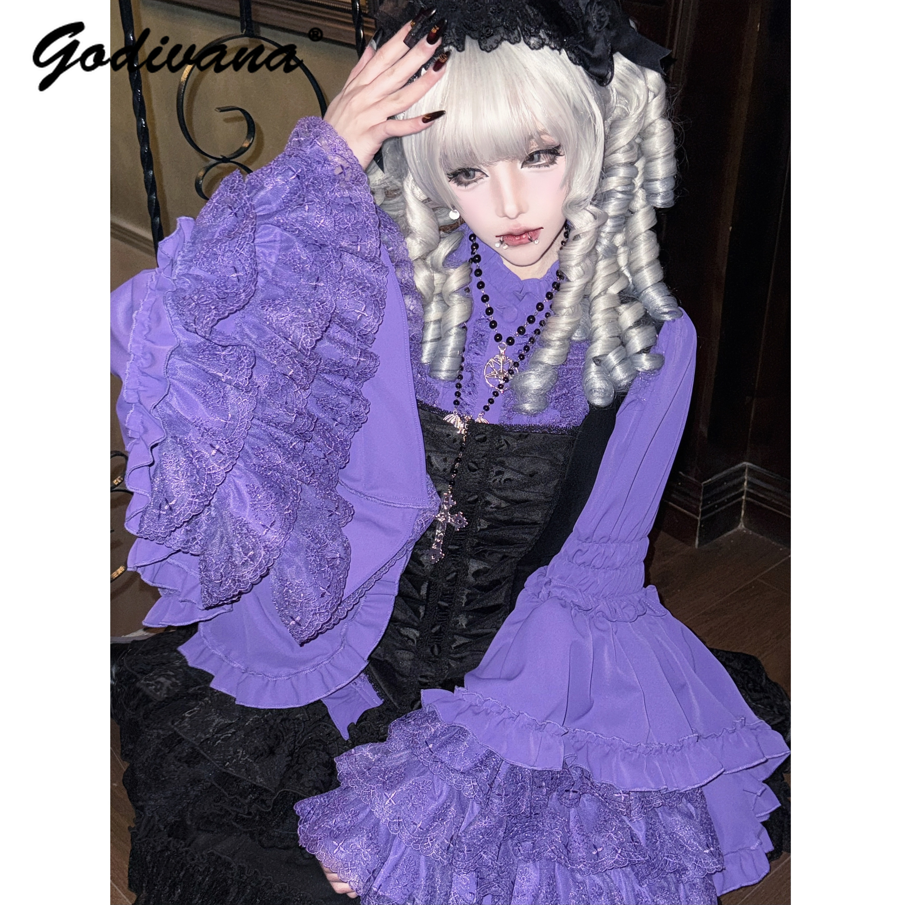 Original Lolita Chiffon Blouse - Women'S Gothic Formal Wear 评论和价格