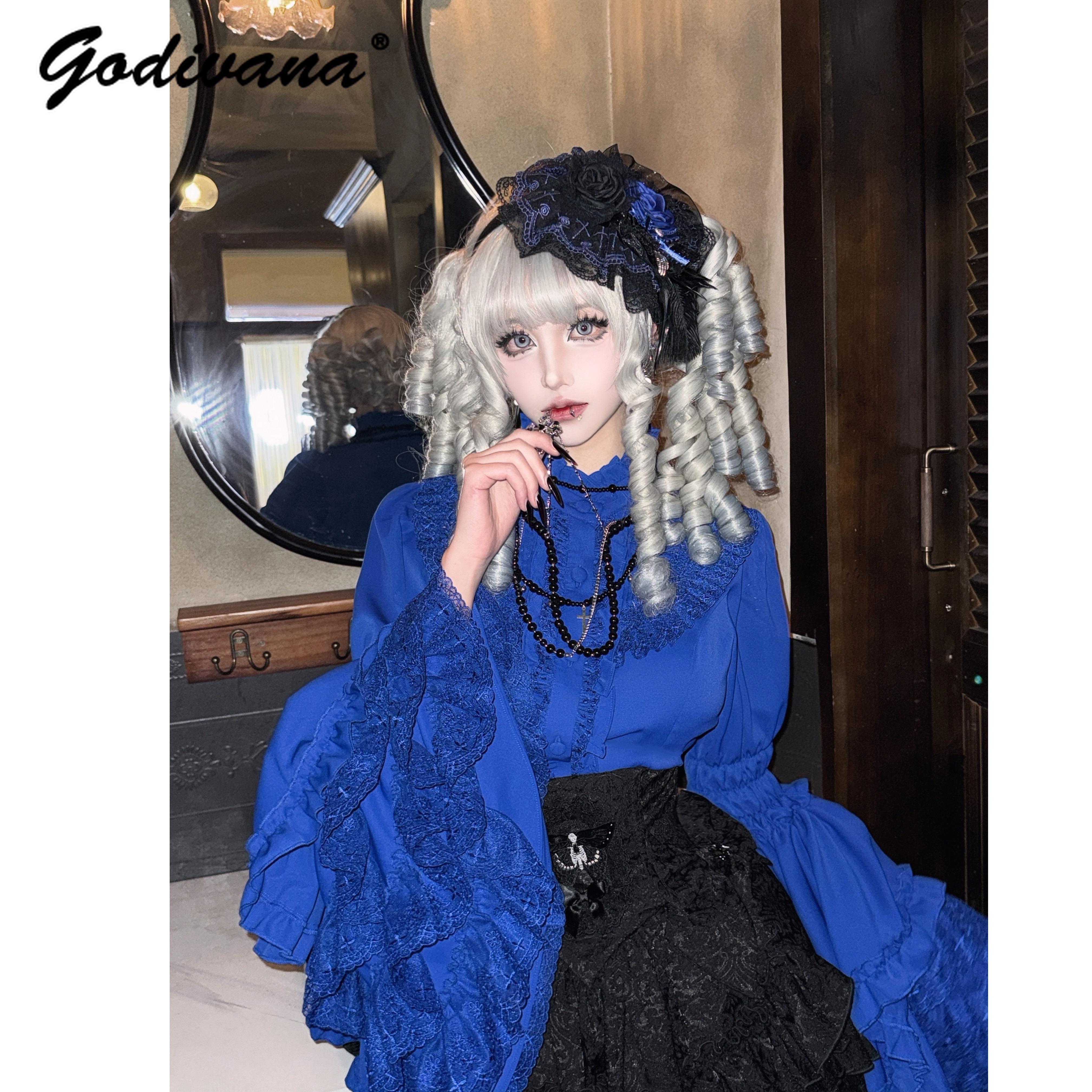 Original Lolita Chiffon Blouse - Women'S Gothic Formal Wear 评论和价格