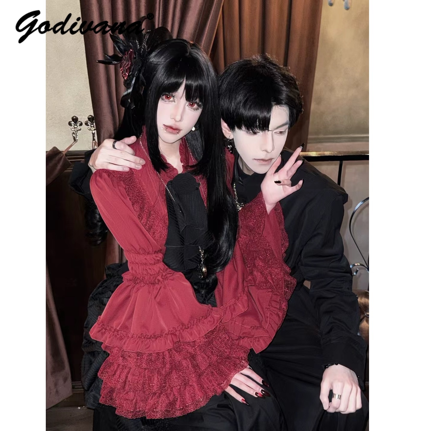 Original Lolita Chiffon Blouse - Women'S Gothic Formal Wear 评论和价格