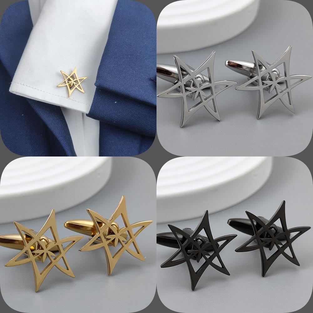 Hexagonal star gold-plated cuf - Women'S Gothic Formal Wear 评论和价格