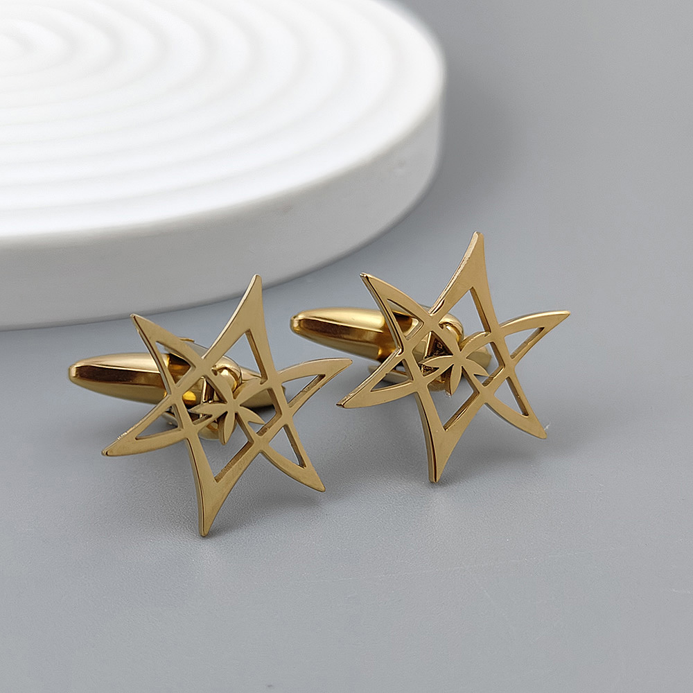 Hexagonal star gold-plated cuf - Women'S Gothic Formal Wear 评论和价格