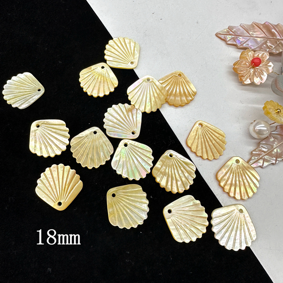 5Pcs Shell Beads With Hole Nat - Pearl Earring Stud 评论和价格