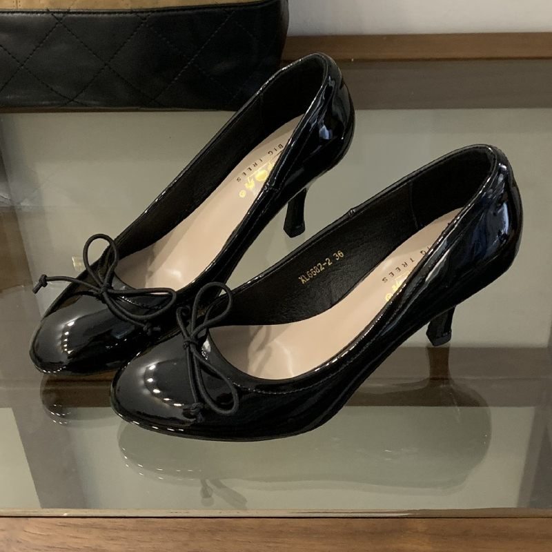 Elegant Patent Leather High He - Women Formal Wear For Office 评论和价格