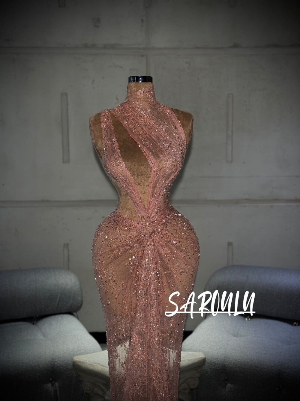 See Through Pink Soft Mermaid  - Formal Gala Wear Women 评论和价格