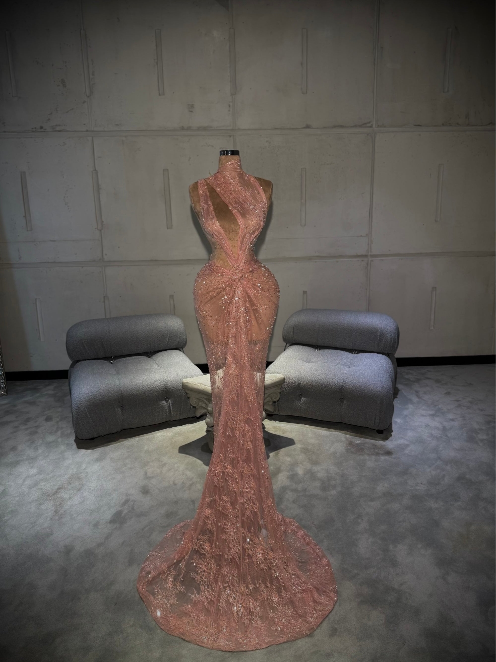 See Through Pink Soft Mermaid  - Formal Gala Wear Women 评论和价格