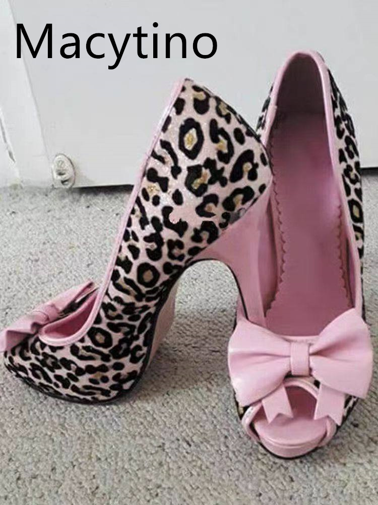 2026 Pink Leopard Print Bow Hi - Women'S Formal Wear To A Wedding 评论和价格