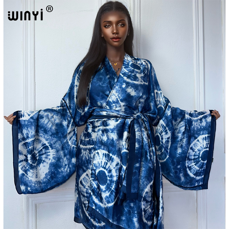 WINYI print kimono with belt a - Young Women'S Formal Wear 评论和价格