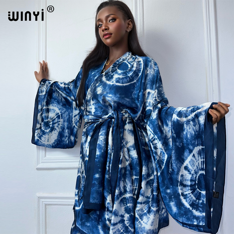 WINYI print kimono with belt a - Young Women'S Formal Wear 评论和价格