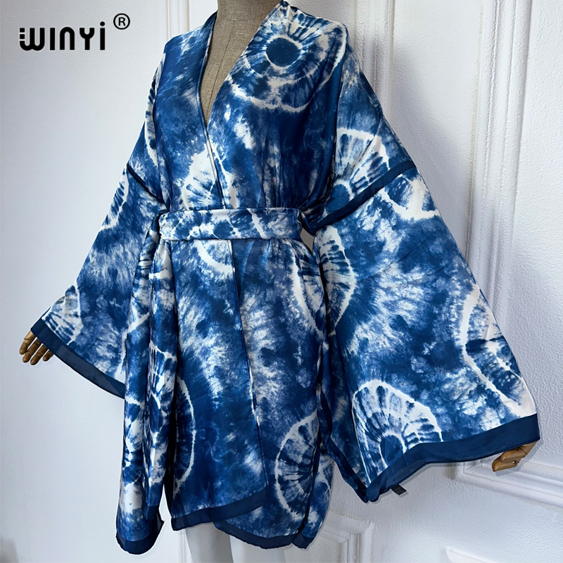 WINYI print kimono with belt a - Young Women'S Formal Wear 评论和价格