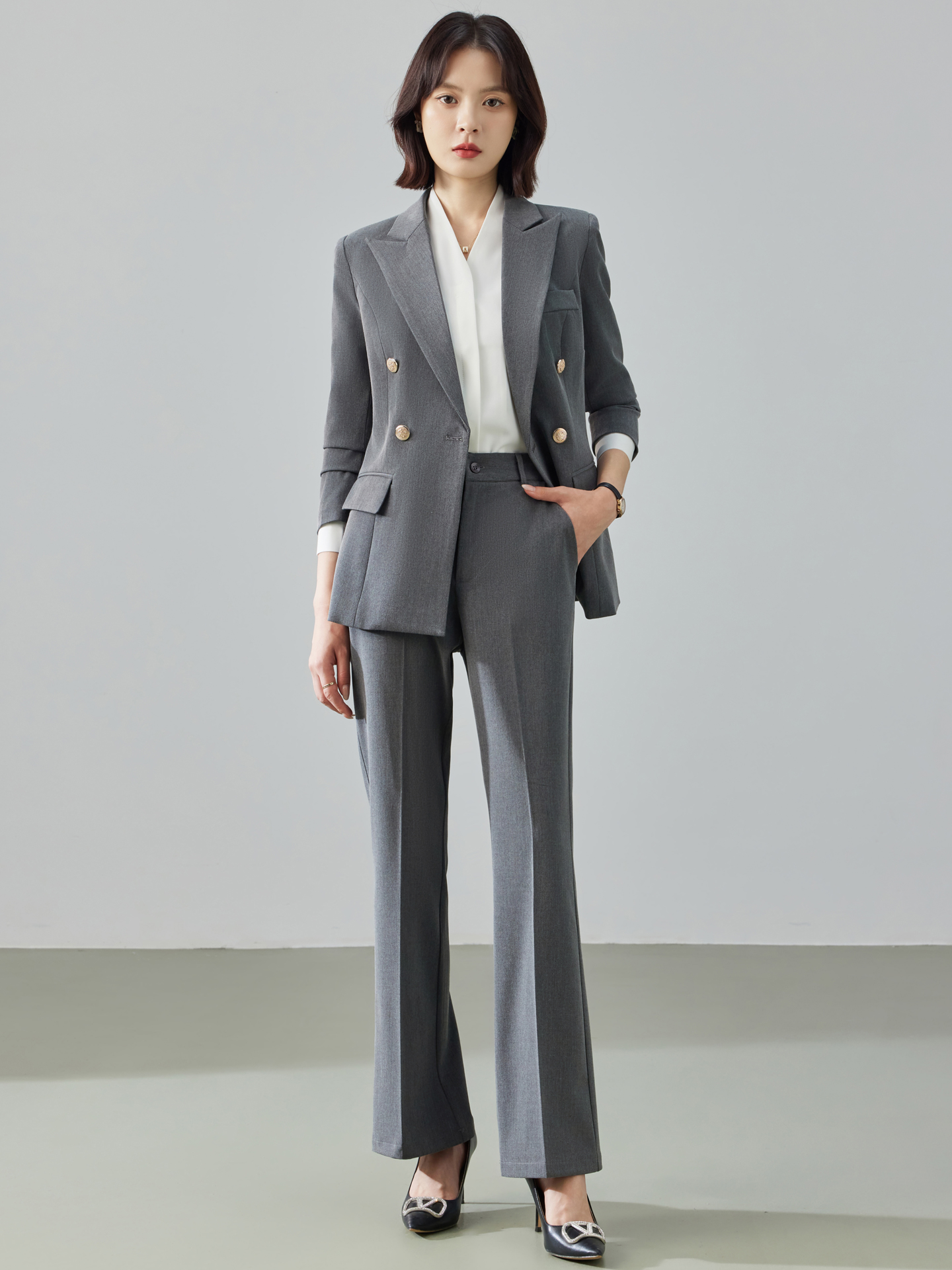 Cobalt Blue Suit Set for Women - Women Formal Wear For Graduation 评论和价格