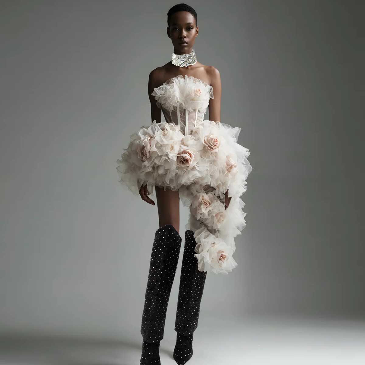 Gothic Asymmetrical Floral Sho - Women'S Gothic Formal Wear 评论和价格