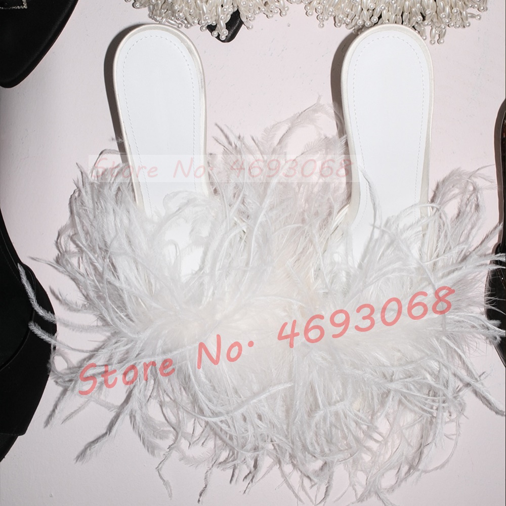 White Ostrich Feather Heeled S - Women'S Formal Wear To A Wedding 评论和价格