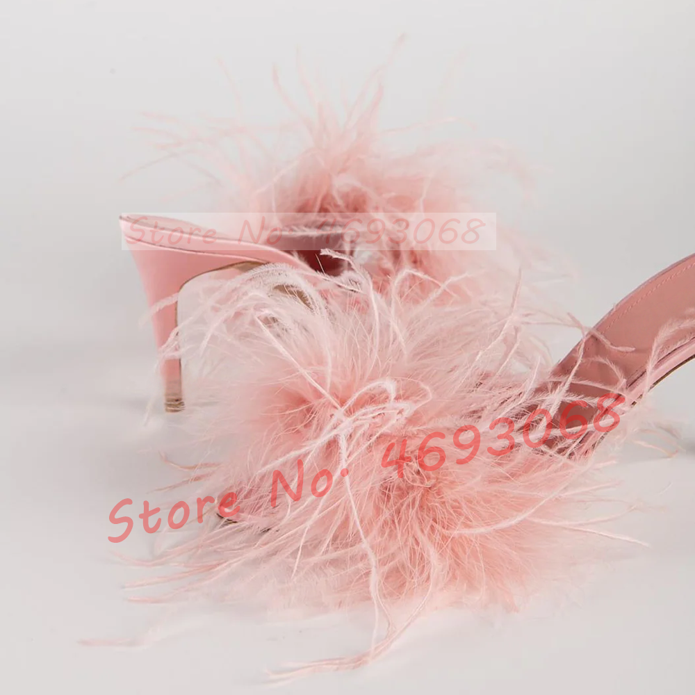 White Ostrich Feather Heeled S - Women'S Formal Wear To A Wedding 评论和价格