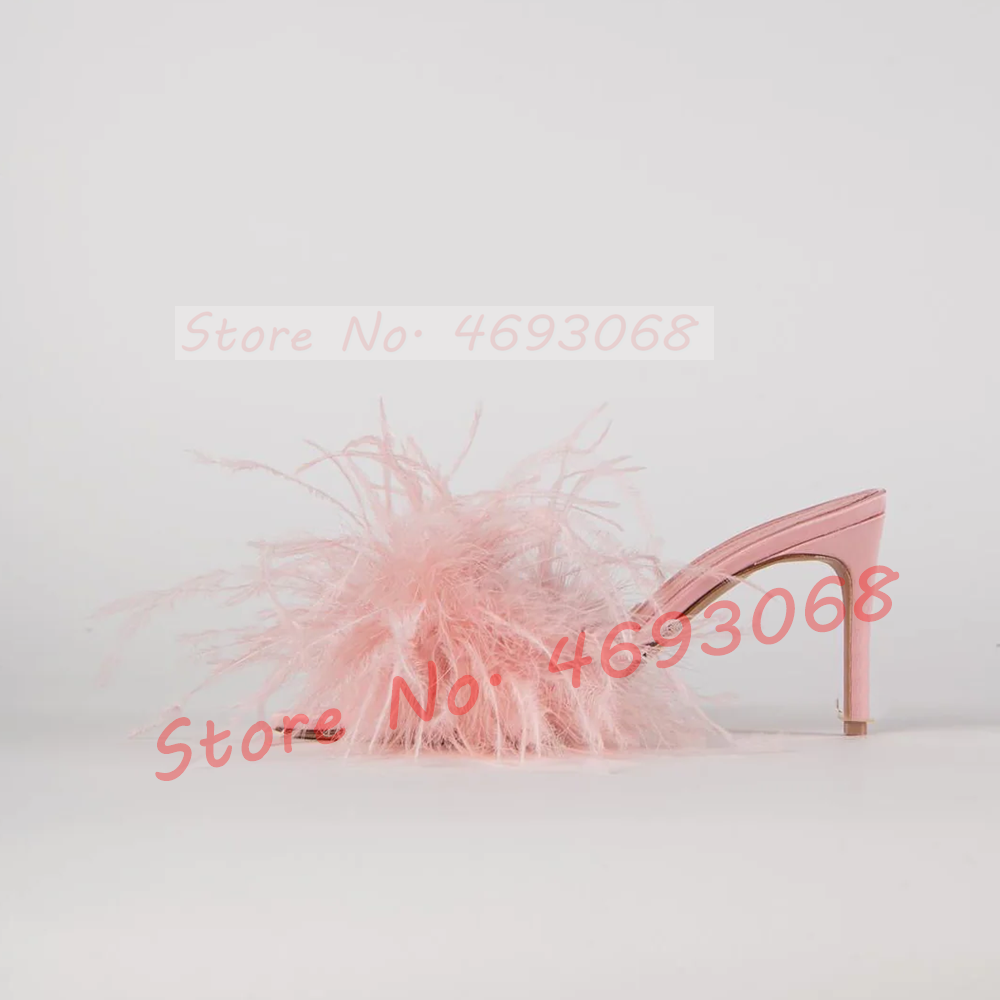 White Ostrich Feather Heeled S - Women'S Formal Wear To A Wedding 评论和价格